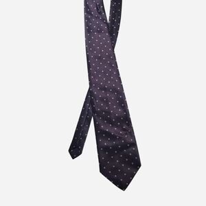 Vintage Necktie Mens 60" Classic Purple and Black Striped Floral Master-Man